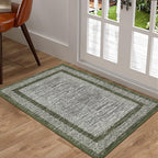 GarveeHome Modern Geometric Area Rug 2x3 Distressed Bordered Washable Small Carpet