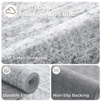 Restydon 2x12 Runner Rug Non Slip,Washable Hallway Runner Rug,Grey