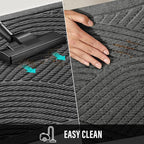 HIYARD Sturdy Front Door Mat, Absorbent Muddy Dirt Resist Welcome Door Mats Outdoor Indoor, Stain and Fade Resistant, Non-Slip Backing Entry Mat Low Profile Doormat for Entryway, 72×24, Grey
