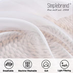 Simplebrand Sheer White Curtains 120 Inches Long, Extra Long Rod Pocket Solid Color Window Sheer Curtain Panels, Elegant Curtains & Drapes for Living Room, Bedroom 2 Panels (White, 2x42x120'')