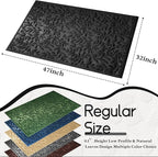 Black Leaves Outdoor Indoor Entrance Door mat, Absorbent Durable Heavy Duty Welcome Front Door Mat,Thick Natural Rubber Back,Easy Clean Entryway Mat 47x32 Inch, Low Profile
