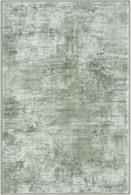 IOHOUZE Small Abstract Area Rug 2x3 Ft Entryway Rugs Washable Door Mat Indoor Entrance, Rubber Backed Throw Rugs, Printed Faux Wool Non Slip Floor Carpet for Foyer Front Door Sink, Sage Green