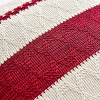 Fancy Homi Set of 1 Boho Red Lumbar Decorative Throw Pillow Cover 12x20 Inch for Couch Bed Sofa Chair, Modern Organic Farmhouse Home Decor, Soft Cotton Cute Accent Rectangle Cushion Case