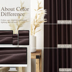 Coffee Brown Linen Curtains 63 Inches Long for Bedroom Back Tab Filters Light Protects Privacy Sheer Modern Farmhouse Coastal Decor Cotton Texture Gauze for Bathroom, 2 Panels