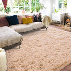 Quntue Camel Rugs for Bedroom, Soft Shaggy Modern Shag 4x6 Area Rug for Living Room, Upgrade Non-Slip Plush Fluffy Carpet for Kids Boys Girls Room Home Decor Aesthetic
