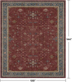 Hazo Haus Moroccan Big Rugs for Living Room - Dark Red 10x12 Area Rug for Large Bedroom, Dining Room, Washable Lightweight Foldable Oriental Burgendy Home Décor