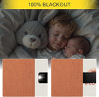 Burnt Orange Blackout Curtains for Living Room 108 Inches Long 2 Panels Back Tab Thermal Black Out Window Drapes for Bedroom Patio Sliding Glass Door Vertical Blinds Home Office Farmhouse Decor 52x108