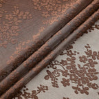 YJ YANJUN Vintage Lace Curtains 108 Inches Long-Victorian Floral Pattern Brown Sheer Curtain Panels for Living Room Tall Windows,Light Filtering, Rustic Farmhouse Neutral Decor 2 Panels 52W x 108L