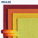 MIULEE Pack of 4 Decorative Outdoor Throw Pillow Covers Linen Waterproof Pillow Covers Farmhouse Cushion Cases for Patio Garden Tent Balcony Couch Sofa 16x16 inch Yellow Green
