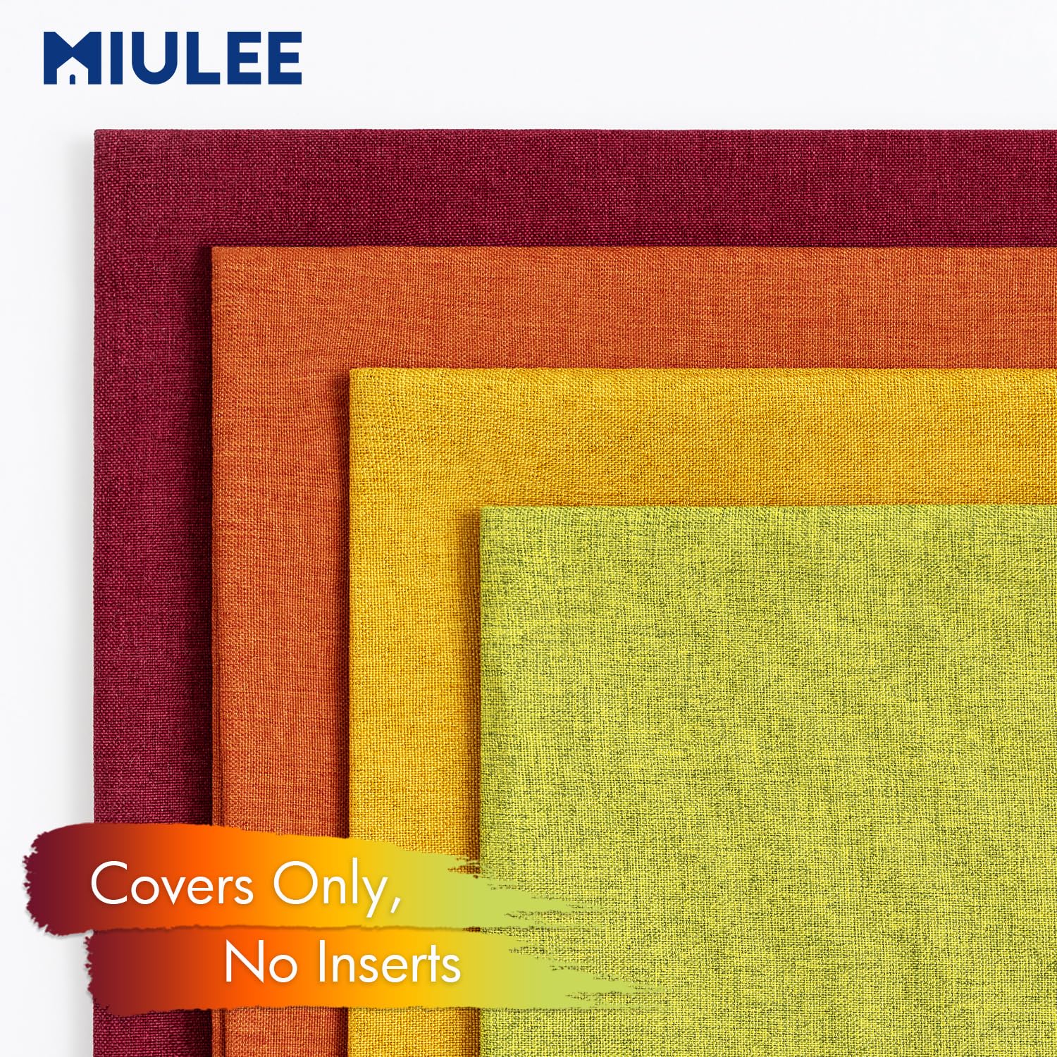 MIULEE Pack of 4 Decorative Outdoor Throw Pillow Covers Linen Waterproof Pillow Covers Summer Farmhouse Cushion Cases for Patio Garden Tent Balcony Couch Sofa 18x18 Inch Yellow Green