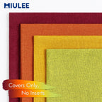 MIULEE Pack of 4 Decorative Outdoor Throw Pillow Covers Linen Waterproof Pillow Covers Summer Farmhouse Cushion Cases for Patio Garden Tent Balcony Couch Sofa 18x18 Inch Yellow Green