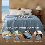 Bedsure 100% Cotton Muslin Blanket King Size for Bed - 4-Layer Breathable and Lightweight Thin Soft Summer Gauze Muslin Blanket for Adults, Blue, 108x90 Inches
