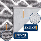 OLANLY Front Door Mat, Non-Slip Rubber Backing, Dirt Resistant and Absorbent, Washable, Easy to Clean Low-Profile Indoor Doormat for Back Door, Entryway, Inside Entrance, 48x32, Grey