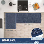 BEQHAUSE Kitchen Rugs and Mats 2PCS Non-Slip, 20"x32"+20"x48", Blue