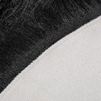 linmopm Faux Fur Rug Sheepskin Shag Fluffy Fuzzy Black 3x3 ft Rugs for Bedroom Bedside Bed Floor Living Room Plush Round High-Density Cushion Carpet Super Sofa Cover