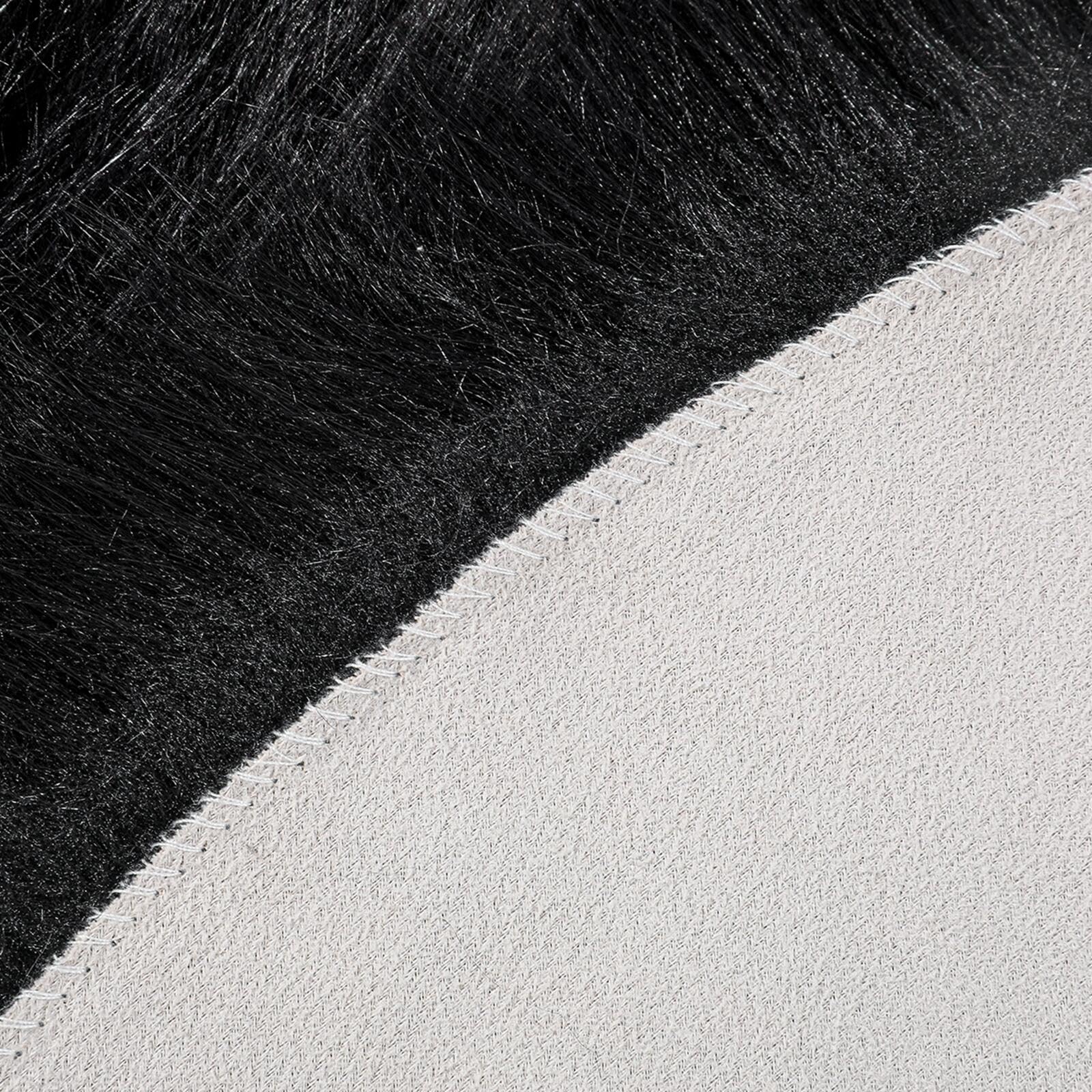 linmopm Faux Fur Sheepskin Rug, Black, 4x6 ft