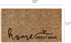 Barnyard Designs Doormat Welcome Mat for Outdoors, Large Front Door Entrance Mat, Brown (Home Sweet Home Script, 30x17)