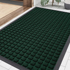 Smiry Front Door Mat Outside Entrance, Natural Rubber Doormat, 35x23 Inch