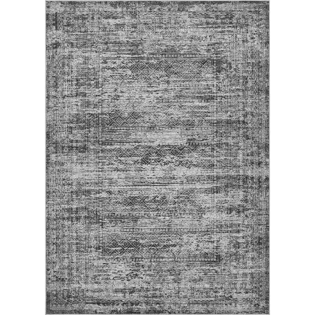 UERMEI 10x14 Area Rug Living Room Rugs - Washable Neutral Modern Abstract Soft Thin Rug Indoor Floor No Slip Rug Carpet for Bedroom Under Dining Table Home Office Decor - Dark Gray