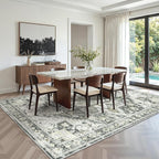zesthome Area Rugs 6x9, Large Rugs for Living Room, Stain Resistant Washable Rug, Rugs for Bedroom with Non Slip Backing, Ultra-Thin Vintage 6x9 Area Rug
