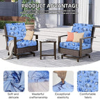 DREAHOTEXTIL 8Pcs Outdoor Cushion Covers, Elastic Patio Cushion Covers