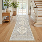 Restydon Runner Rug 2x8 Runners for Hallways Non Slip Washable Rugs, Beige