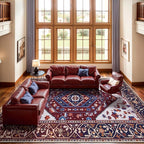 SERISSA 9x12 Washable Non Slip Boho Area Rug for Living Room