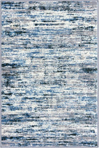 Lansny Modern Abstract 4x6 Living Room Washable Rug Non-Slip Soft Bedroom Area Rug Grey Blue White Thin Print Faux Wool Floor Carpet Throw Rugs for Nursery Playroom Dining Room Indoor Home Decor