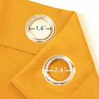 LEMOMO Yellow Blackout Curtains/52 x 45 Inch Length/Set of 2 Panels Grommet Bedroom Curtains for Living Room Curtains