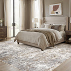 UERMEI 12x15 Area Rug Living Room Rugs Extra Large Brown Grey Carpet