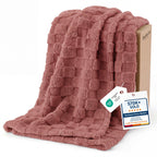 Bedsure Checkered Soft Cozy Twin Blanket for Bed, Navy Blue,60"×80"
