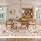 zesthome 8x10 Area Rugs for Living Room,Non-Slip Backing Washable Rugs,Vintage Large Area Rug，Stain Resistant Home Decor Rug