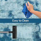 Super Soft Fluffy Living Room Area Rug 2x8 ft Tie-Dyed Light Blue Shaggy Furry Carpet Washable Non-Slip Floor Rugs Bedroom Bedside Nursery Rug Fuzzy Girls Boy Dorm Home Decor Aesthetic
