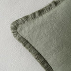 MIULEE Linen Decorative Euro Throw Pillow Covers Light Olive Green 28x28