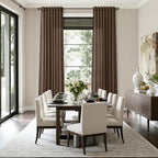 Cappuccino Linen Curtains for Living Room 126 Inches Long Light Filtering Semi Sheer Curtain Back Tab Modern Rustic Home Decor Neutral Drapes Floor to Ceiling High Window for Bedroom 52x126, 2 Panels