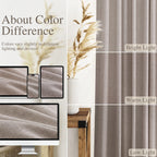 Brownish Grey Linen Curtains 96 Inches Long for Living Room Back Tab Vintage Rustic Farmhouse Light Filtering Curtain Burlap Textured Linen Drapes 96 Inch Length for Dinning Room Bedroom 52x96 8 FT