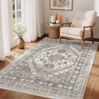 zesthome 3x5 Rug for Entryway,Washable Area Rug,Brown