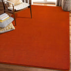 Amearea Large Modern Area Rugs for Bedroom Living Room, 6x9 Feet Orange Thickened Memory Foam Rug, Fluffy Indoor Washable Rugs Non Slip Minimalist Carpet for Boys Girls Dorm Nursery Room Decor