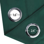 LEMOMO Blackout Curtains 66 x 95 inch/Dark Green Curtains Set of 2 Panels/Thermal Insulated Room Darkening Bedroom Curtains