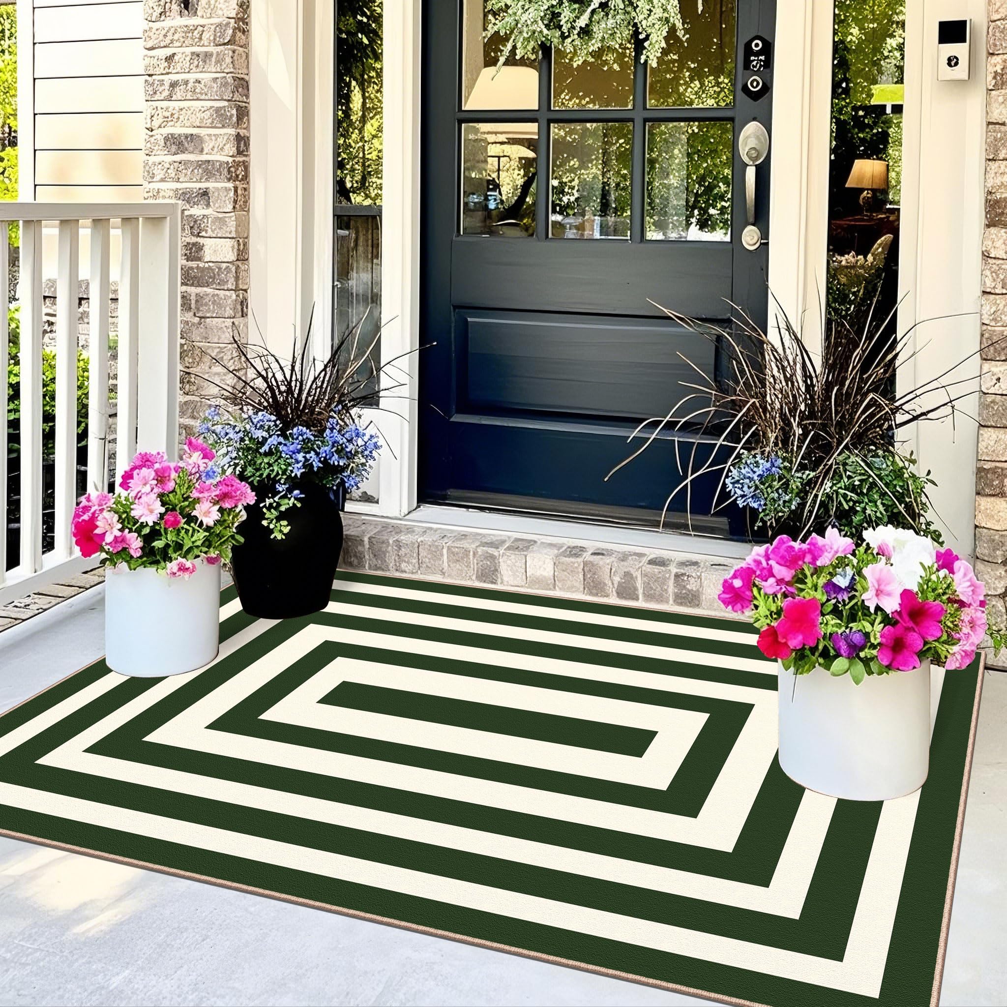 Othilic 3x5 Modern Entry Rug - Washable Indoor Outdoor Mats for Front Door