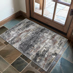 BEIMO 2x3 Area Rugs for Entryway, Dark Grey Washable Abstract Non Slip Rug
