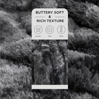 Bedsure GentleSoft Fluffy Tie Dye Black King Size Blanket for Bed, Thick Soft Sherpa Faux Fur Fleece Bedding Fuzzy Plush Winter Warm Heavy Large King Blanket, Cozy Black Gifts for Men Women, 108x90