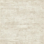 UERMEI Square Area Rugs : Washable 5x5 Neutral Modern Abstract Carpet for Living Room Bedroom - Soft Floor Mat with Non Slip Backing for Kitchen Nursery Dorms Farmhouse Home Decor - Beige/Brown