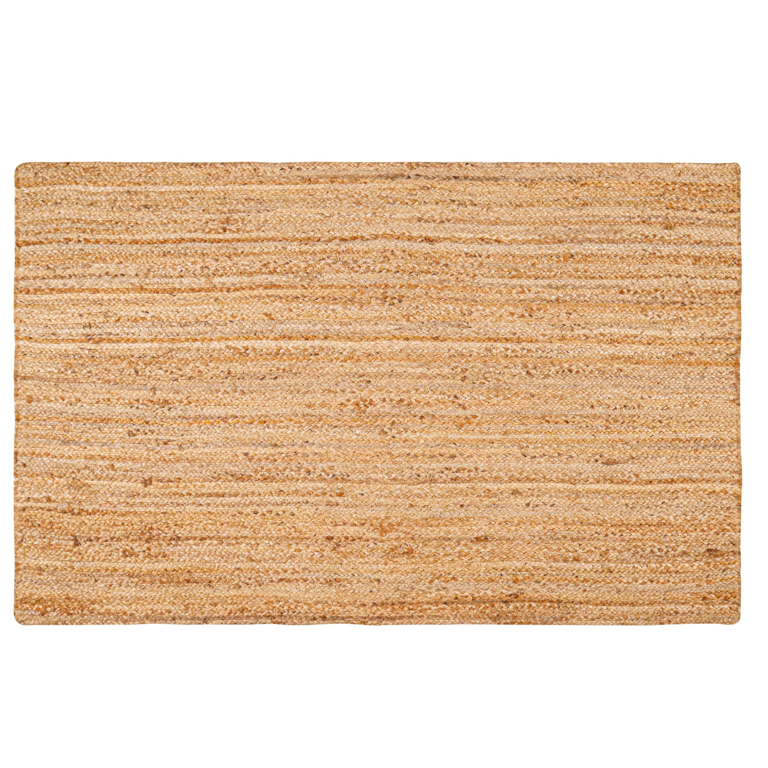 Hausattire Jute Braided Area Rug, Natural, 3x5 ft