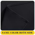 NICETOWN Black Blackout Curtains with Attached Valance, Solid Room Darkening Window Treatment Drapes/Draperies for Bedroom (2 PCs, 52 inches Wide by 45 inches Long)