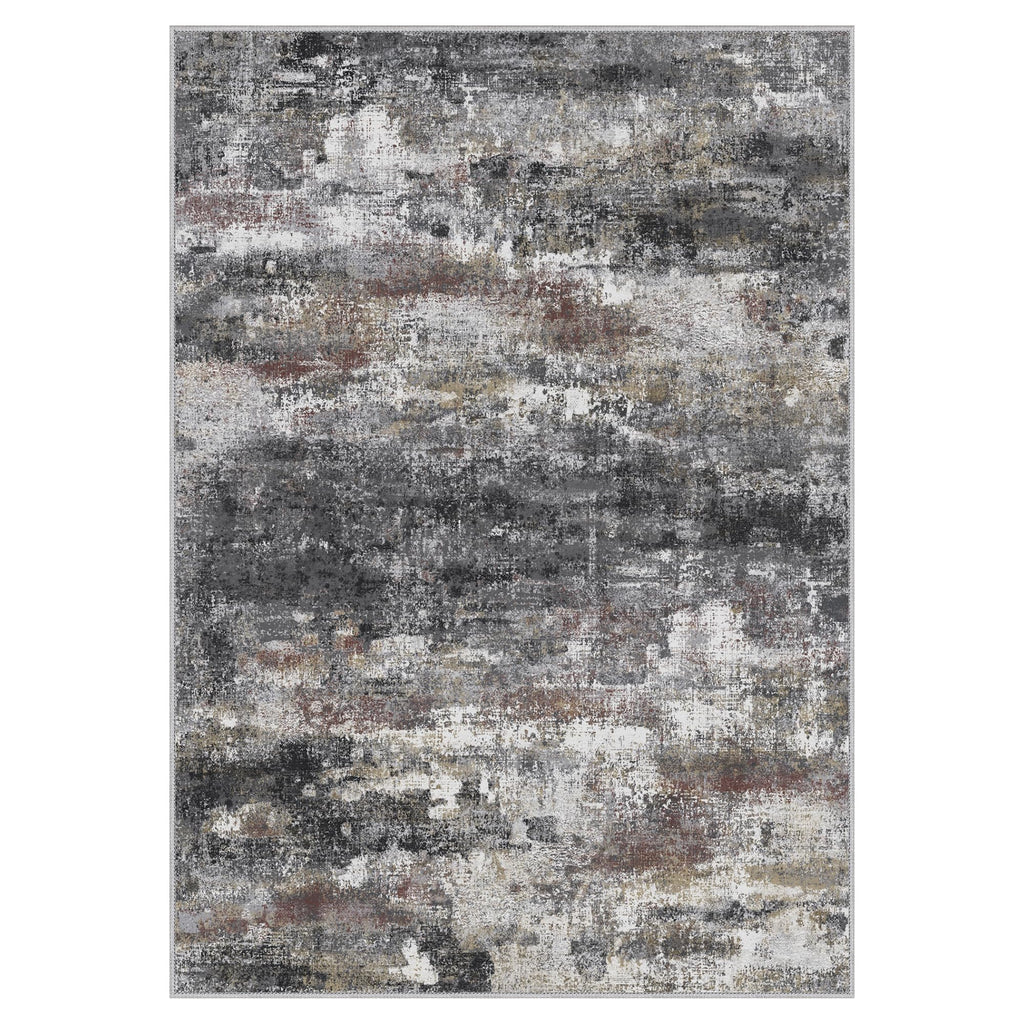 BEIMO 2x3 Area Rugs for Entryway, Dark Grey Washable Abstract Non Slip Rug