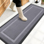 OLANLY Front Door Mat Outside 47x17, All-Season Heavy-Duty Rubber Doormat