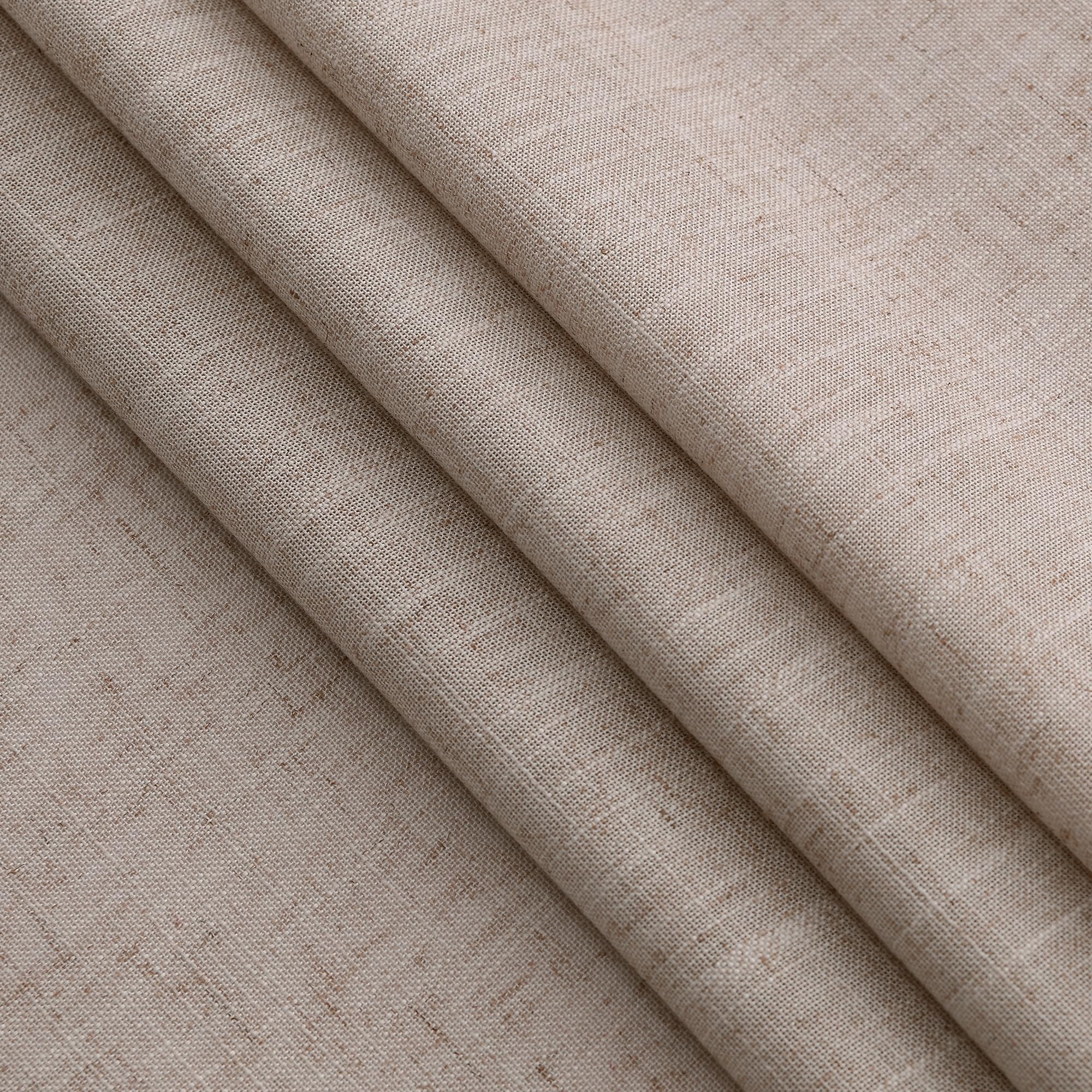 Extra Long Curtains 2 Panels 102 Inches Long for Living Room Oatmeal Back Tab Rod Pocket Light Filtering Semi Sheer Drapes Cotton Linen Textured Window Curtain 102 Inch Length for Bedroom 9 FT