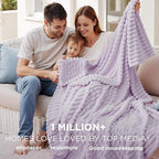 Bedsure GentleSoft Lavender Fog Fleece Blanket for Couch - Super Soft Cozy King Blankets for Women, Cute Small Blanket for Girls, 108x90 Inches