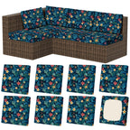 8Pcs Outdoor Cushion Covers, Stretch Patio Furniture Couch Chair Slipcovers